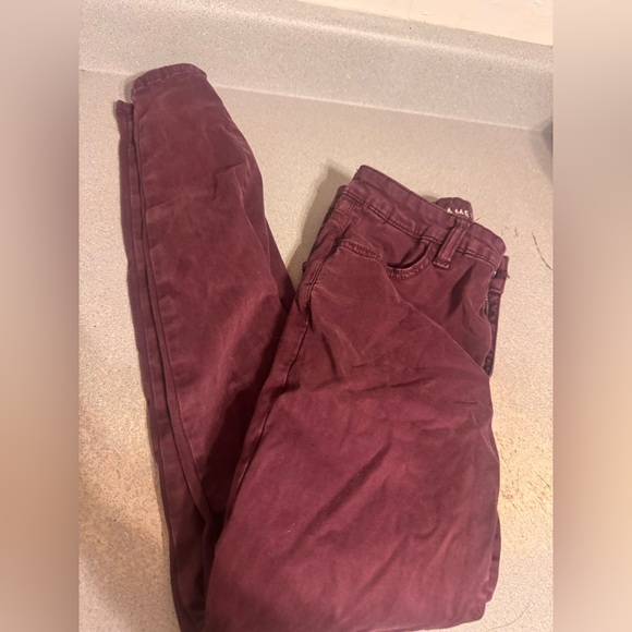 American Eagle Outfitters Pants - American Eagle Outfitters Maroon Skinny Pants